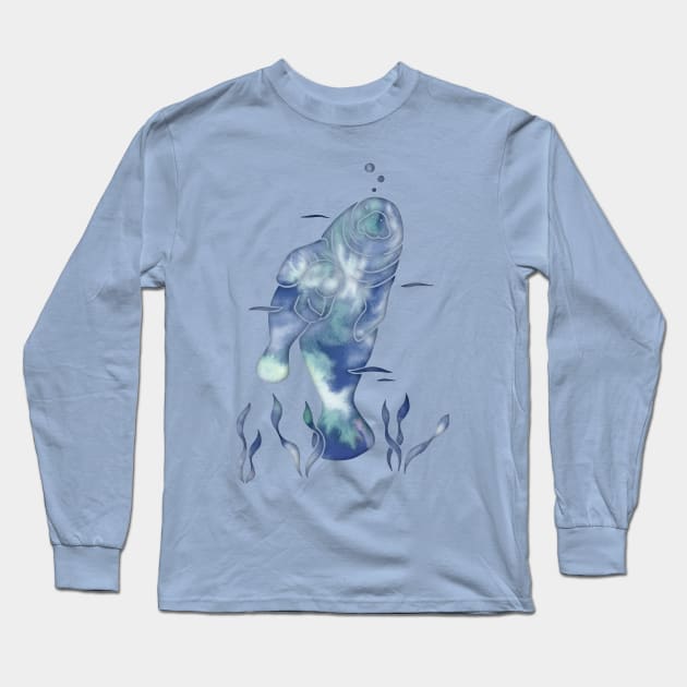 Blue River Manatees Long Sleeve T-Shirt by ferinefire